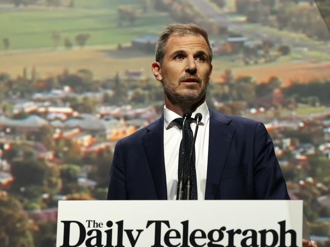 Daily Telegraph editor Ben English speaks at the Bush Summit. Picture: Jonathan Ng