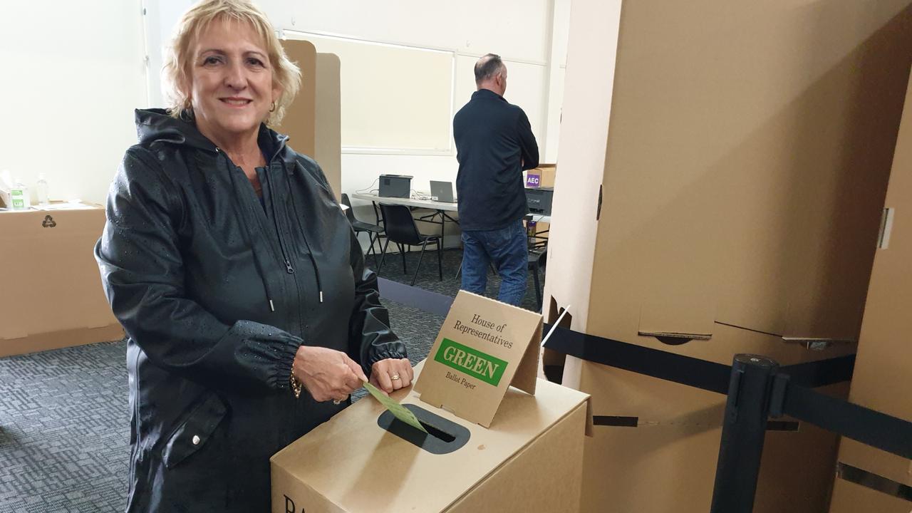 Capricornia incumbent Michelle Landry at James Lawrence Pavilion on May 21, 2022. Picture: Aden Stokes