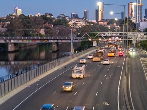 Melbourne city inbound traffic, captured by Transurban toll road providers. Picture: Simon Anders