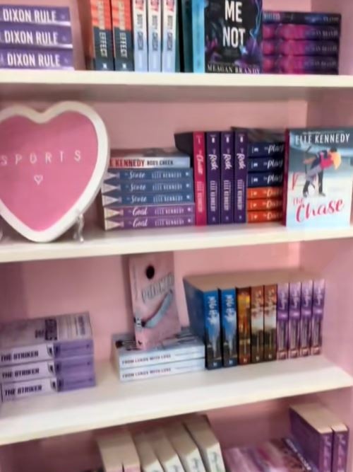 Ms Hopper is “so happy” to see the store come to life. Picture: TikTok/RomancingTheNovel