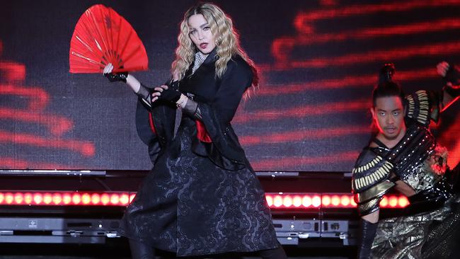 Please Credit PICS MARC ROBERTSON. Madonna rocked a Brisbane crowd after keeping tem waiting until 11:30pm.