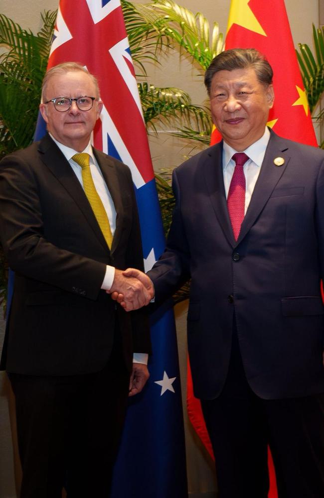 Prime Minister Anthony Albanese says his government has ‘restored trade’ with China. Picture: Supplied/handout/Prime Minister's Office