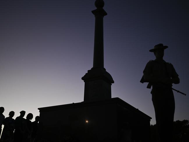 Anzac Day celebrations in Darwin have been cancelled amid concerns about the coronavirus pandemic, in alignment with RSL branches in NSW, Queensland, Tasmania and Western Australia. Picture: AAP Image/Lukas Coch