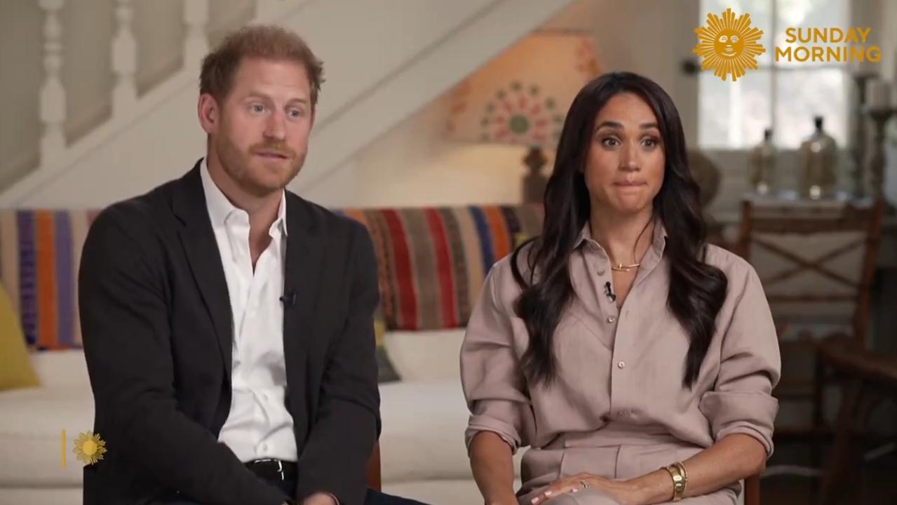 A source close to Harry has claimed the threat facing his family ‘is very real’. Picture: CBS Sunday Morning