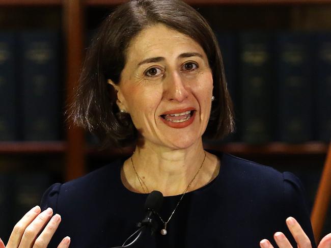 23/01/2017: Newly elected NSW Premier Gladys Berejiklian holds a press conference with new Treasurer Dominic Perrottet at NSW Parliament House. Pic by James Croucher