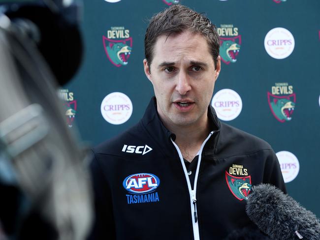 Tasmania Devils NAB League Development Coach Cameron Joyce Picture: LUKE BOWDEN