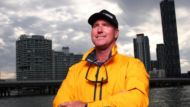 Channel 7 weather man Paul Burt did his last shift for the company on Saturday night after being made redundant several weeks ago due to staff cuts around the country. Picture: David Clark.