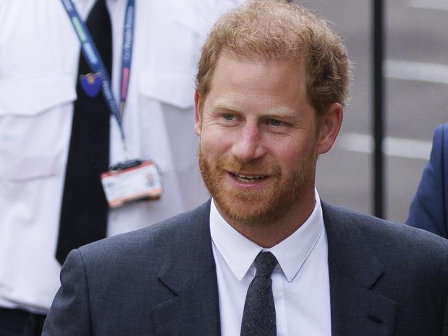 Prince Harry was back in court in London. Picture: Getty Images