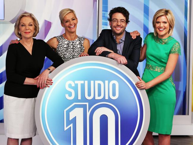 Ita Buttrose, Jessica Rowe, Joe Hildebrand and  Sarah Harris at Channel 10, Pyrmont. They will be hosting Channel 10's new morning show "Studio 10"