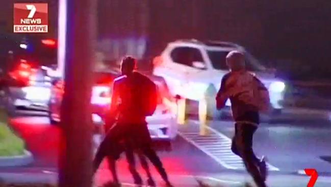 Teens riot in Taylors Hill. Picture: 7 News Melbourne.