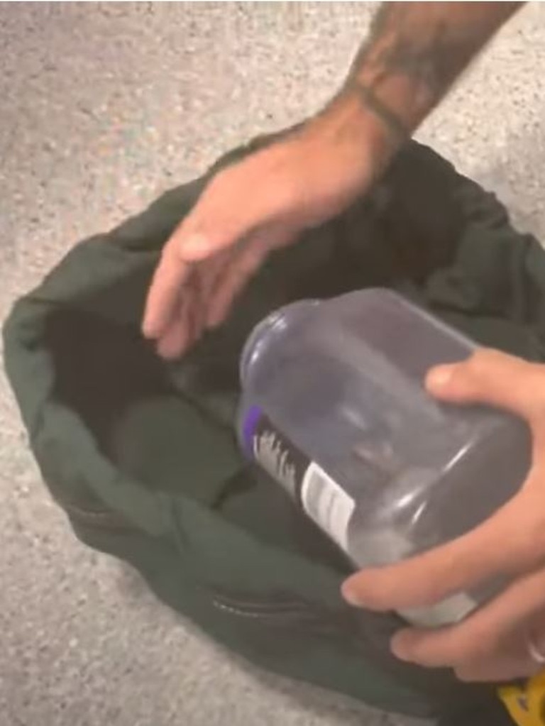 Mr Godfrey was so confident the snake would not bite him that he took it out of the jar and handled it in front of nurses without being harmed. Picture: Hervey Bay Snake Catchers