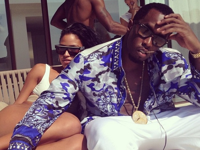 Model Cassie Ventura and rapper boyfriend P Diddy in an undated photo. Picture: Instagram