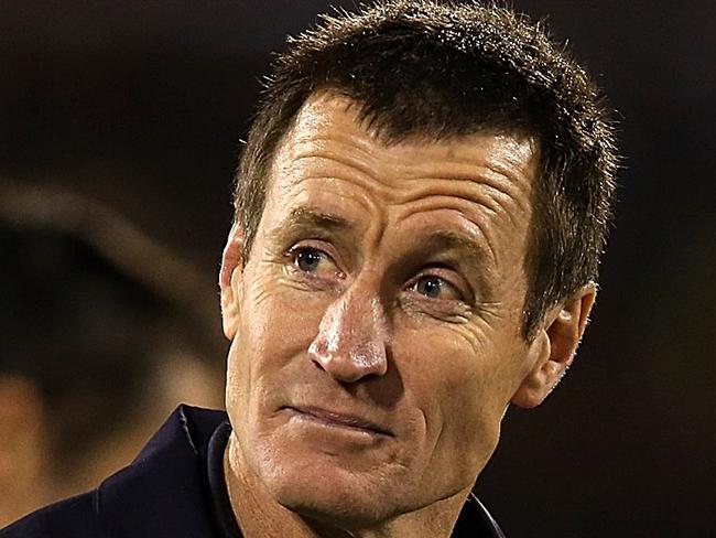 ADELAIDE, AUSTRALIA - JULY 06: John Worsfold of the Eagles looks on during the round 15 AFL match between the Adelaide Crows and the West Coast Eagles at AAMI Stadium on July 6, 2013 in Adelaide, Australia. (Photo by Morne de Klerk/Getty Images)