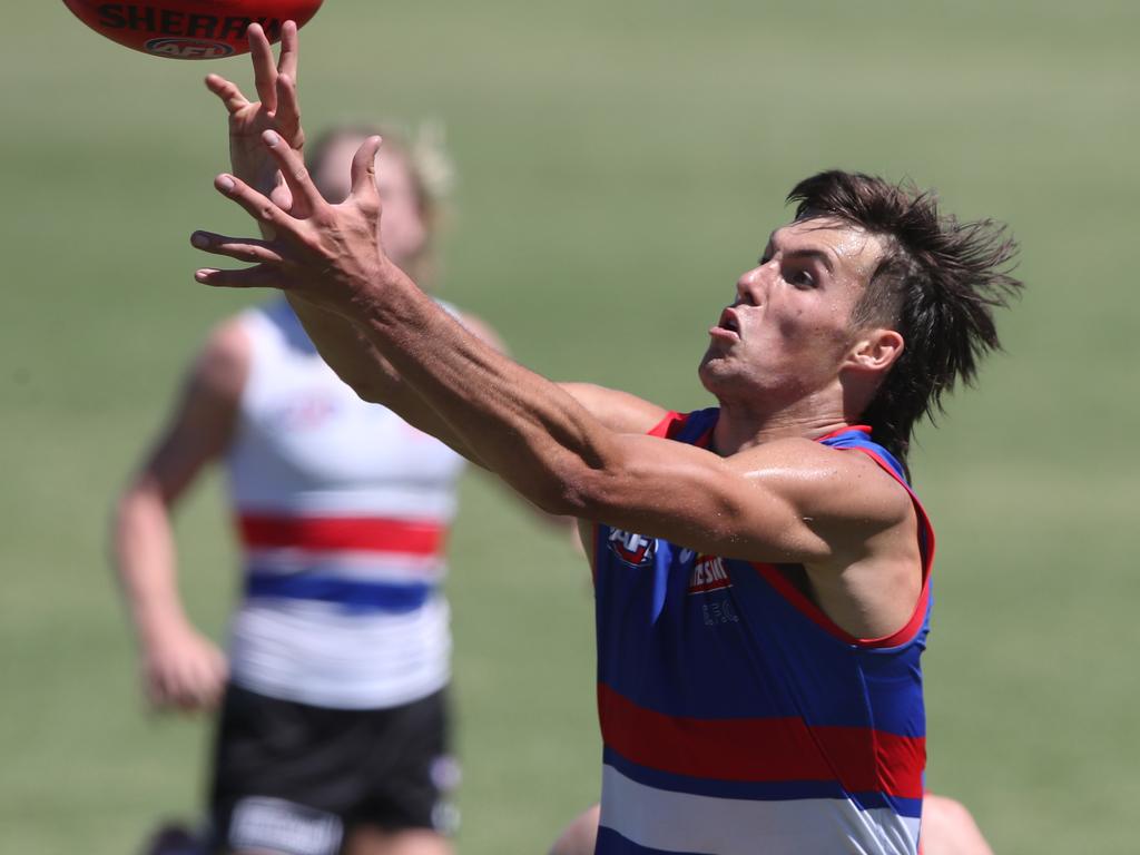 Sam Darcy at Western Bulldogs training. Friday, January 27, 2023. Picture: David Crosling