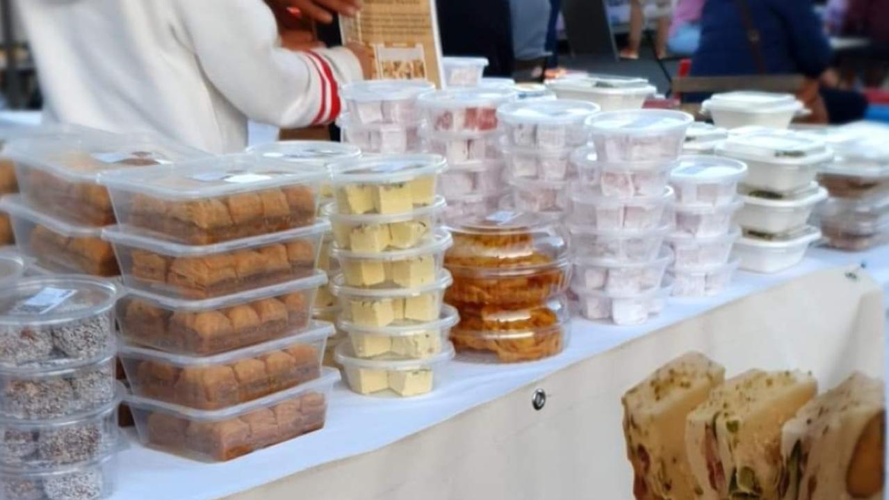 Afghan Traditional Sweets Toowoomba products on display.