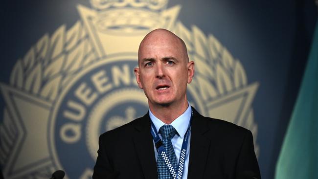 Detective Acting Chief Superintendent Roger Lowe at the launch of the Exit program that targets former Outlaw Motorcycle Gang members. Picture: NCA NewsWire / Dan Peled