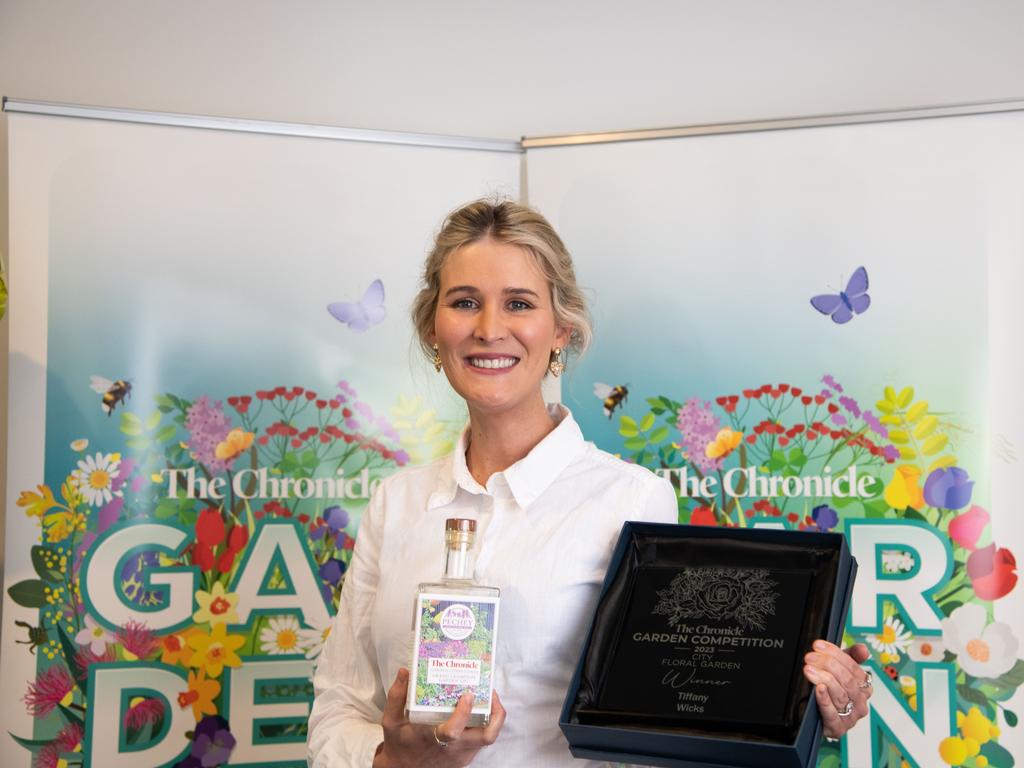 City Floral Garden winner and City Option Under 45s winner, Tiffany Wicks. Chronicle Garden Competition awards presentation was held at Oaks Toowoomba Hotel.Thursday September 14, 2023