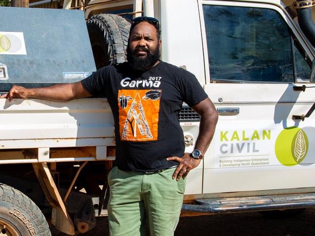 Chief executive of the Cape York Land Council Dion Creek (R) with Labor senator Anthony Chisholm photographed together in 2019.