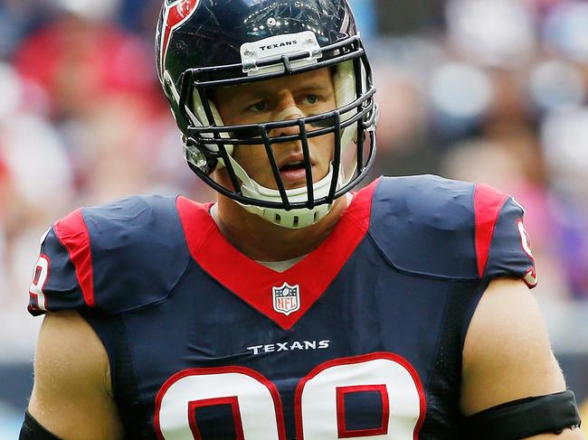 HOUSTON, TX - NOVEMBER 30: J.J. Watt #99 of the Houston Texans in action during their game against the Tennessee Titans at NRG Stadium on November 30, 2014 in Houston, Texas. Scott Halleran/Getty Images/AFP == FOR NEWSPAPERS, INTERNET, TELCOS & TELEVISION USE ONLY ==