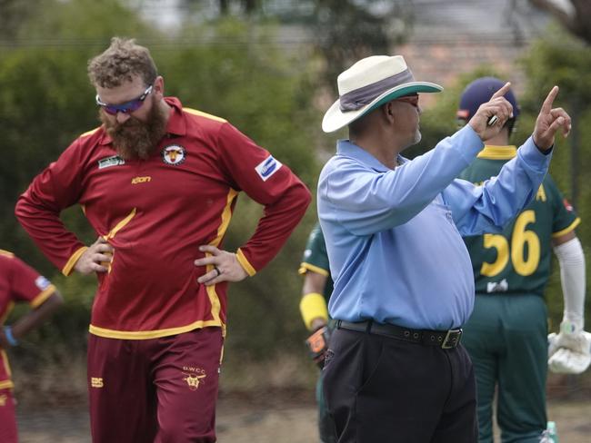 DDCA cricket: Dandenong West v Fountain Gate. Dandenong West bowler Shaun Weir. Picture: Valeriu Campan