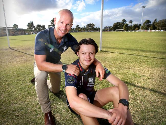 Keidan Rayner is Luke’s son, with Keidan already a young gun in the Saints senior squad. picture: Glenn Ferguson