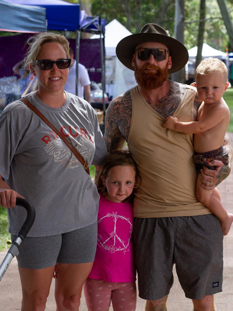 The Collison family made the most of the morning enjoying the Torquay Markets.