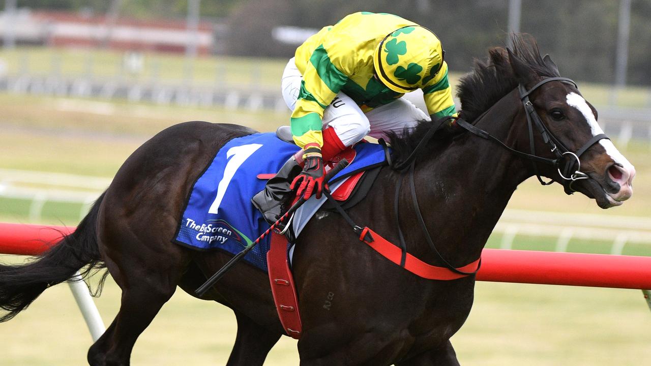 Jockey Dean Yendall steers Pacodali to victory in the Eclipse Stakes. Picture: AAP