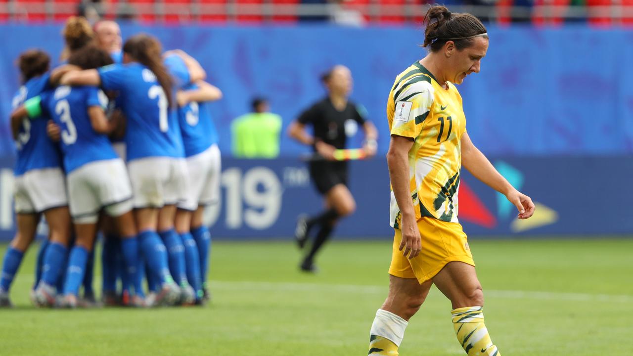 Lisa De Vanna while playing for the Matildas. Picture: Getty Images