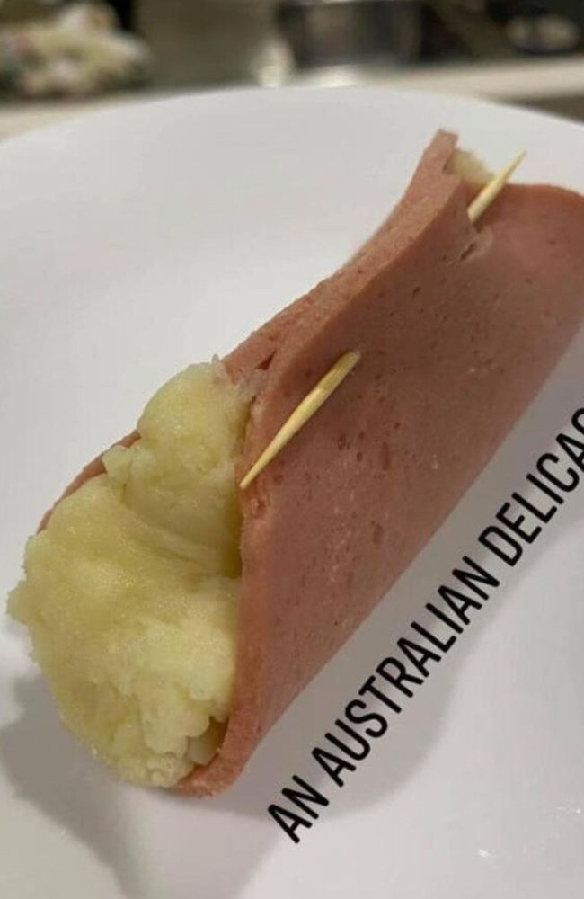 Devon rolls featured mashed potato, onion and devon. Picture: Facebook/Meanwhile in Australia