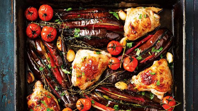 Use maryland for simple tray-bakes like this one-pan chicken and eggplant bake. Taste.com.au