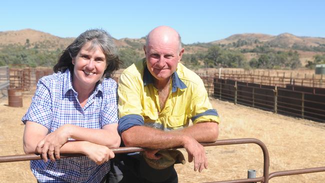 In-tents operation: David and Sally Henery on their Alpana Station near Blinman in the South Australian Flinders Ranges.