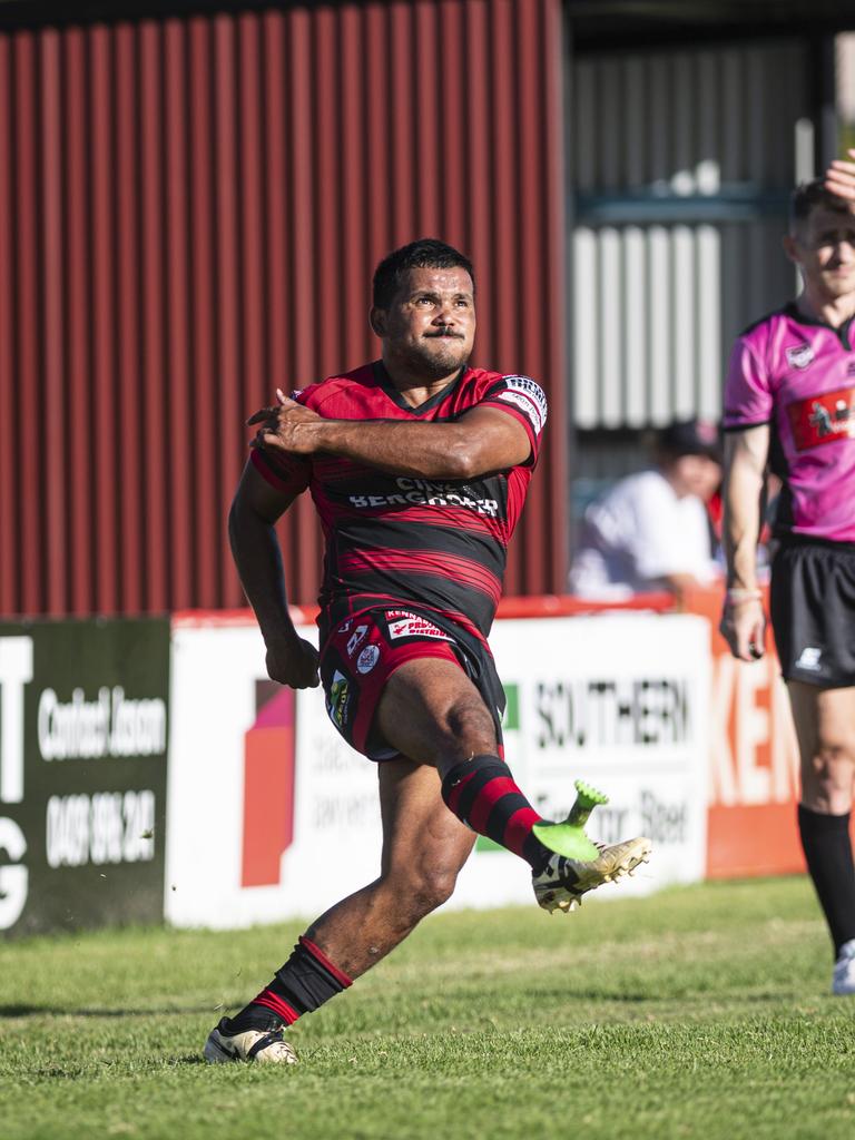 Cory McGrady converts for Valleys. Mcgrady has switched Roosters for their cross-town rivals Brothers ahead of the 2025 season. Picture: Kevin Farmer