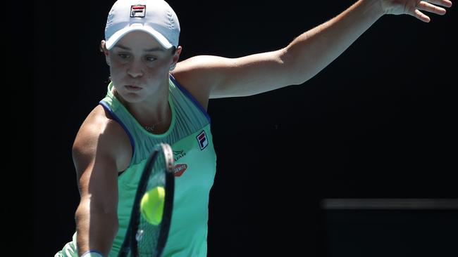 Ash Barty’s Australian Open has come to a shock end. Picture: Michael Klein