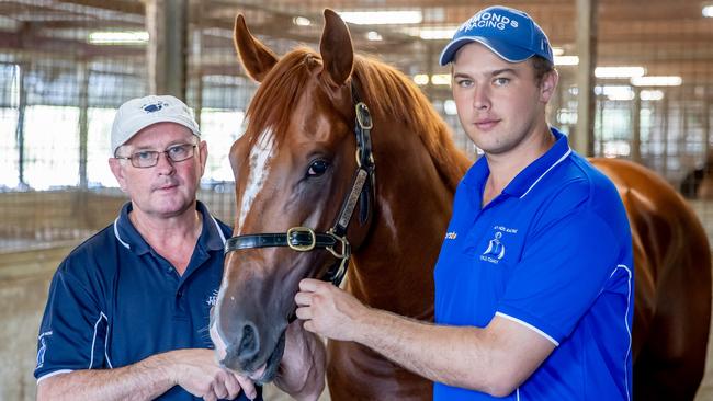 Trainers Toby and Trent Edmonds welcomed the measures imposed by Racing Queensland. Picture: Luke Marsden