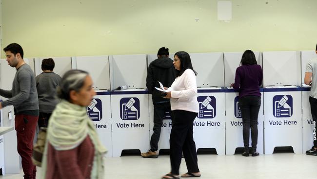 Hill Shire Council Election, Saturday, July 28. (AAP Image/ Jeremy Piper)