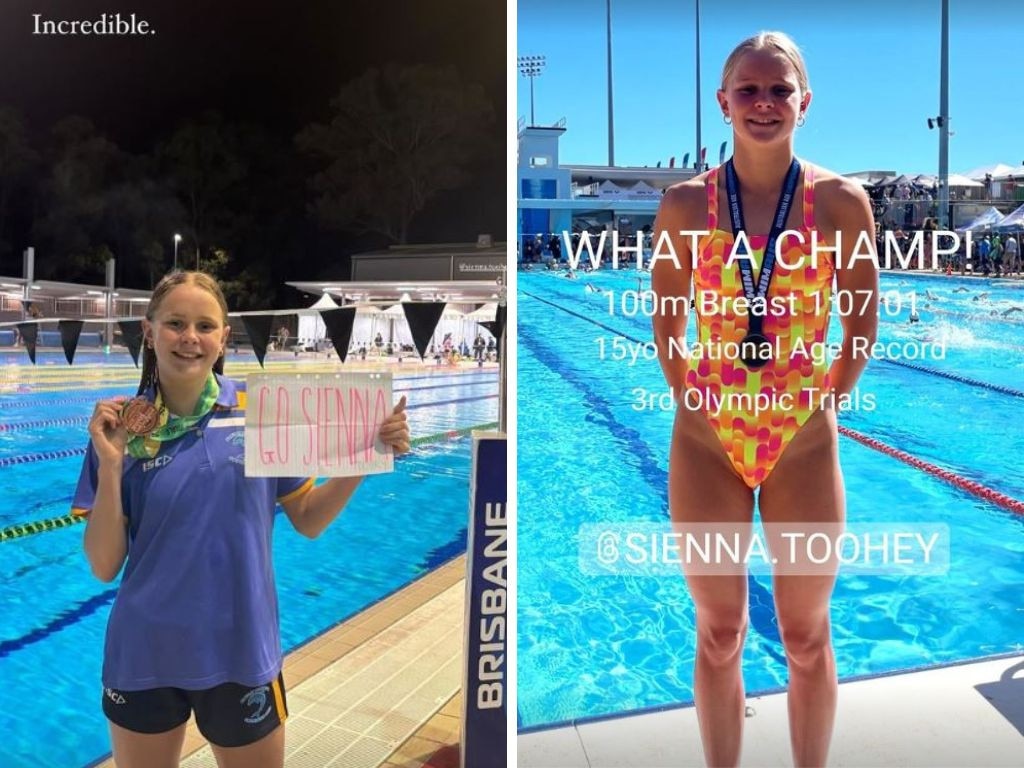 Toohey’s Instagram posts after her record-breaking swim.