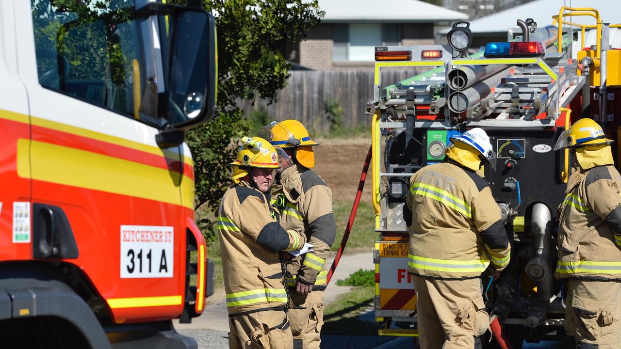 Fire crews were quick to save a house on David Court, Helidon from fire on Saturday afternoon. PICTURE: Kevin Farmer