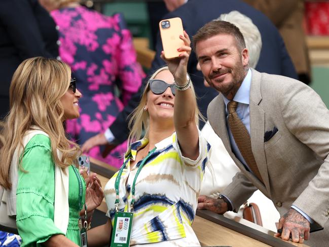 Ever the man of the people, David Beckham, pictured at Wimbledon, is always gracious with fans. Picture: Getty Images