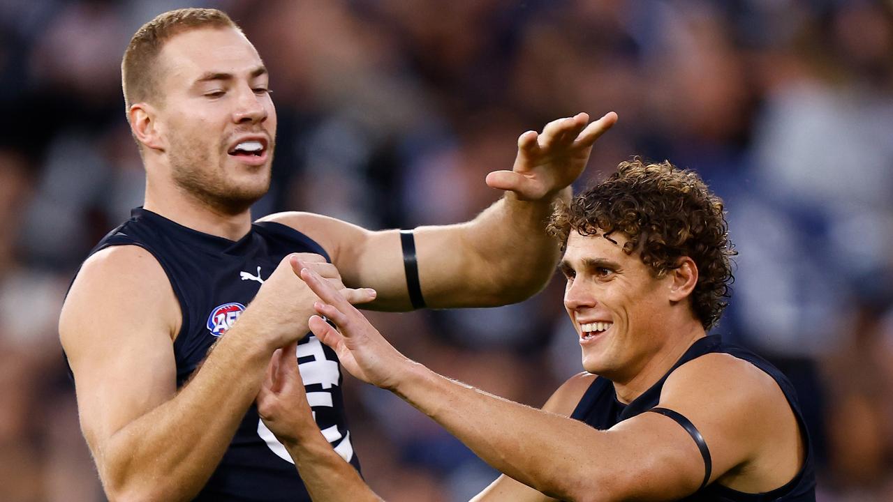 The Blues’ Batman and Robin combination of McKay and Curnow need better delivery. Picture: Getty Images