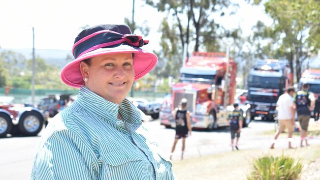 Former truck driver Amanda Reihl attended the event in honor of her grandfather Greg William Robinson who started Robinsons Transport at Toowoomba in 1974.