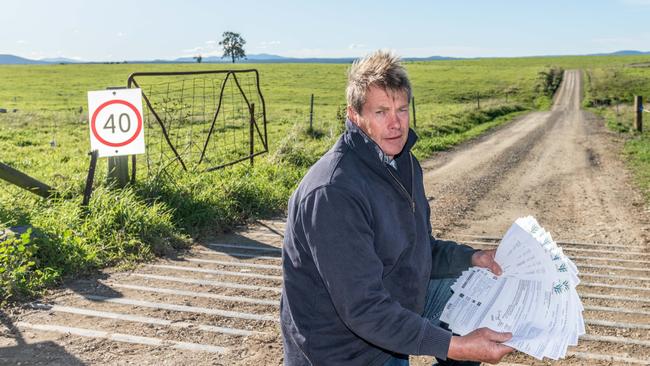 Bete Bolong farmer Chris Nixon says he is still not happy with a reduced rate rise from East Gippsland Shire. Picture: Laura Ferguson