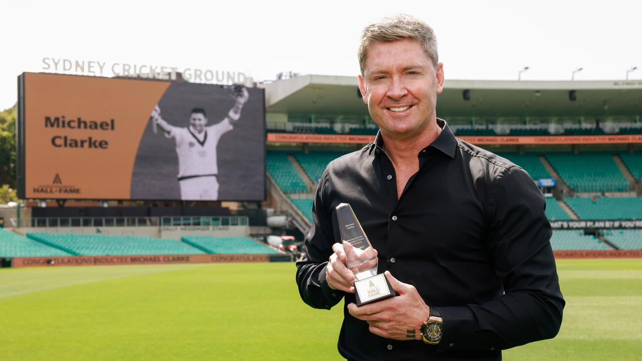 Michael Clarke on the SCG after being indicted into the Cricket Australia Hall of Fame. (Photo by Hanna Lassen/Getty Images for Cricket Australia)