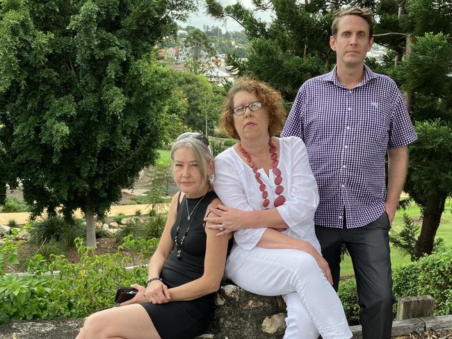 Sarah Grist, Alison Young and David Stone are speaking out about Labor MP Jim Madden's alleged inappropriate behaviour towards them. Picture: Sarah Elks