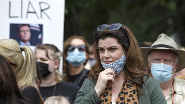 ABC Journalist Louise Milligan at Treasury Gardens in Melbourne on Monday. Picture: David Geraghty