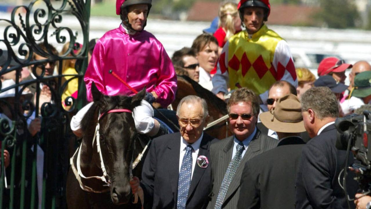 'Lonhro' with Darren Beadman aboard wins Race 6, the Australian Cup at Flemington.Return to scale.8/03/04 pic COLIN MURTY