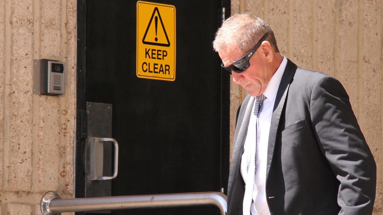 Craig Lambley, husband of Araluen MLA Robyn Lambley, leaves the Alice Springs Local Court on Wednesday, October 9, 2024. Picture: Gera Kazakov