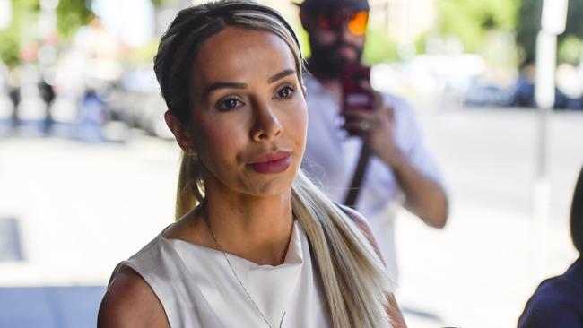 Stacey Hampton is seen leaving federal court. Picture: NCA NewsWire