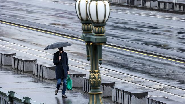 Melbourne CBD is largely deserted during Victoria’s fifth lockdown. Picture : NCA NewsWire / Ian Currie