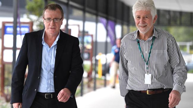 Darryl Kelly (right) with Graham Annesley. Picture: AAP Image