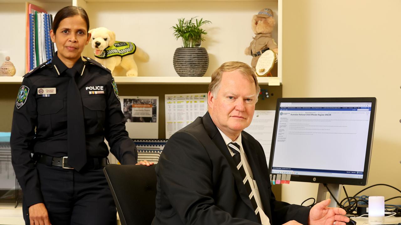 Detective Superintendent James Blandford and Detective Chief Inspector Charmaine Peters of SA Police’s Public Protection Branch. Picture: Kelly Barnes